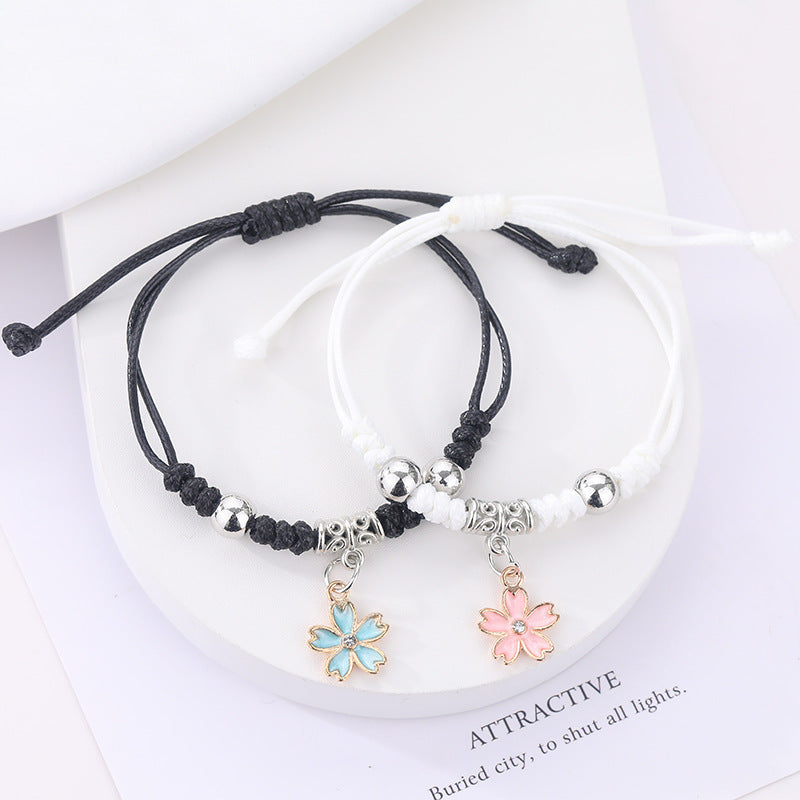 Cartoon Good-looking Woven Korean Style Fresh Carrying Strap Female Creative Bracelet