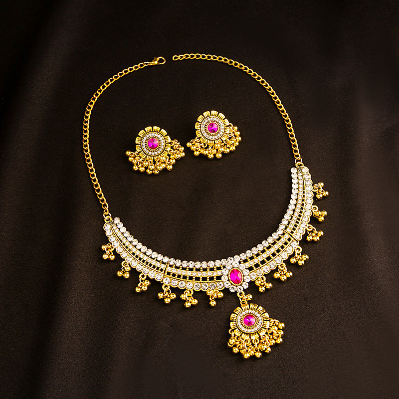 Women's Suite Retro Court French Pearl Water Jewelry Set