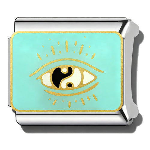 Hot Stainless Steel Italian Module Devil's Eye Pattern Free Bracelet