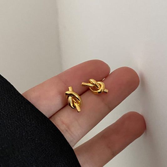 Retro Fashion Gold Plated Titanium Steel Earrings