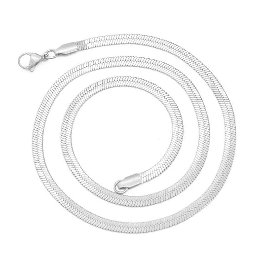 Bead Stainless Steel Snake Bones Chain Titanium Blade Necklaces