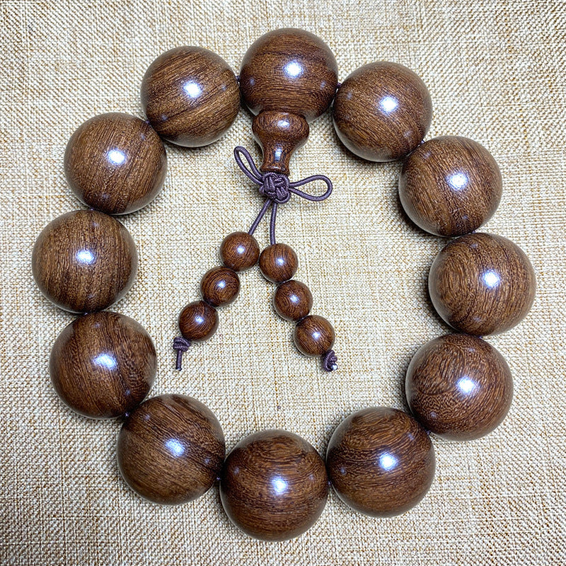 Women's & Men's Gold Sandalwood For Beads In Large Bracelet