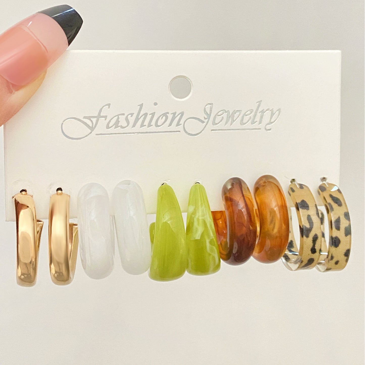 Print Colorful Acrylic Suit High Sense Earrings