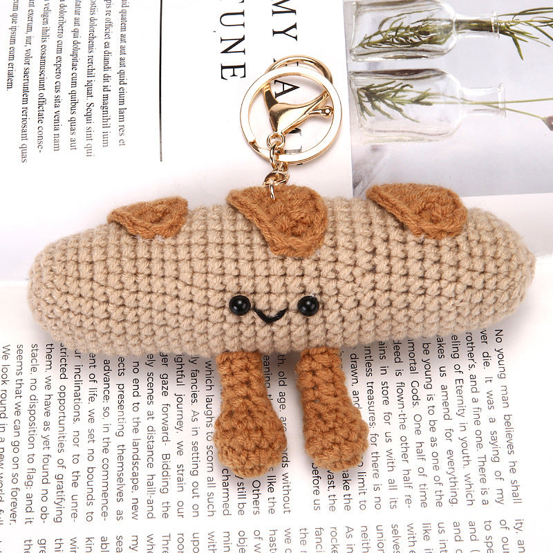Finished Woven Series Toys Croissant Toast Hanging Ornaments