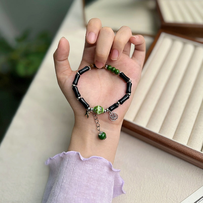 Ceramic National Style Bamboo Joint Couple Love Bracelets