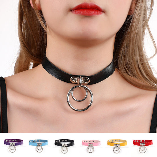Hip Hop Fashion Leather Punk Multicolor Rings