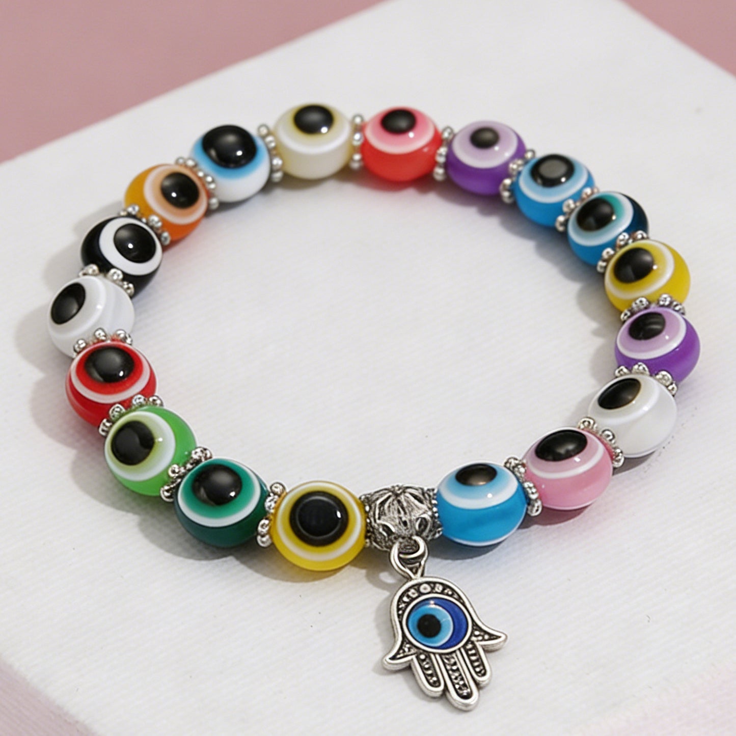 Fatima Hand Turkish Evil Blue Eyes Bracelet
