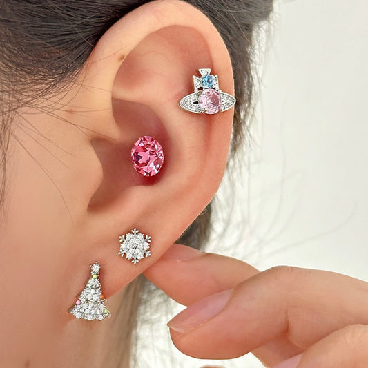 Medical Flash Light Luxury Titanium Steel Cochlear Earrings