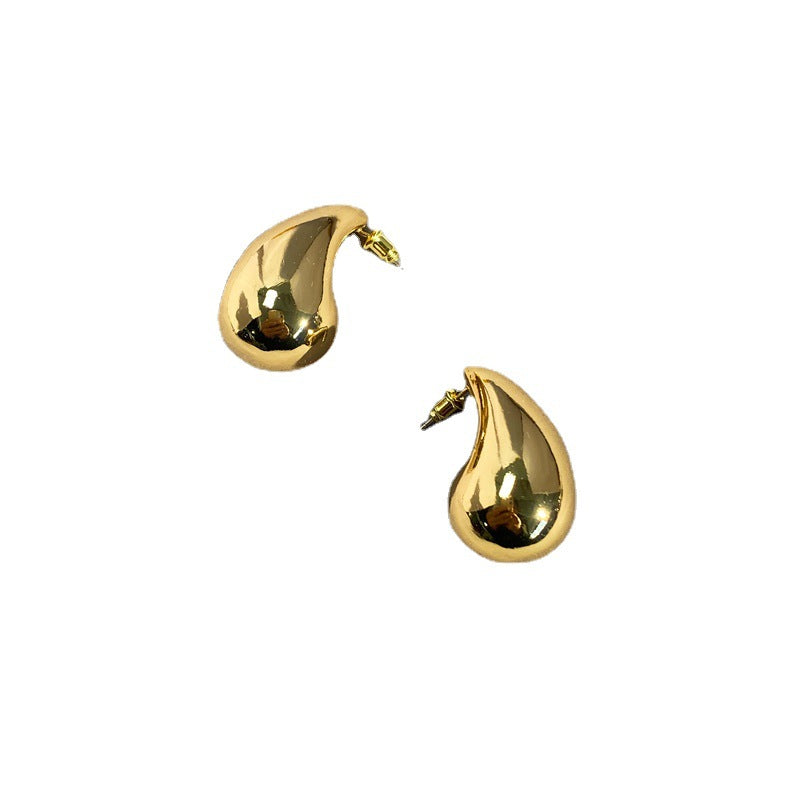 Women's Drop-shaped Brass Gold-plated Simple Elegant High-grade Earrings