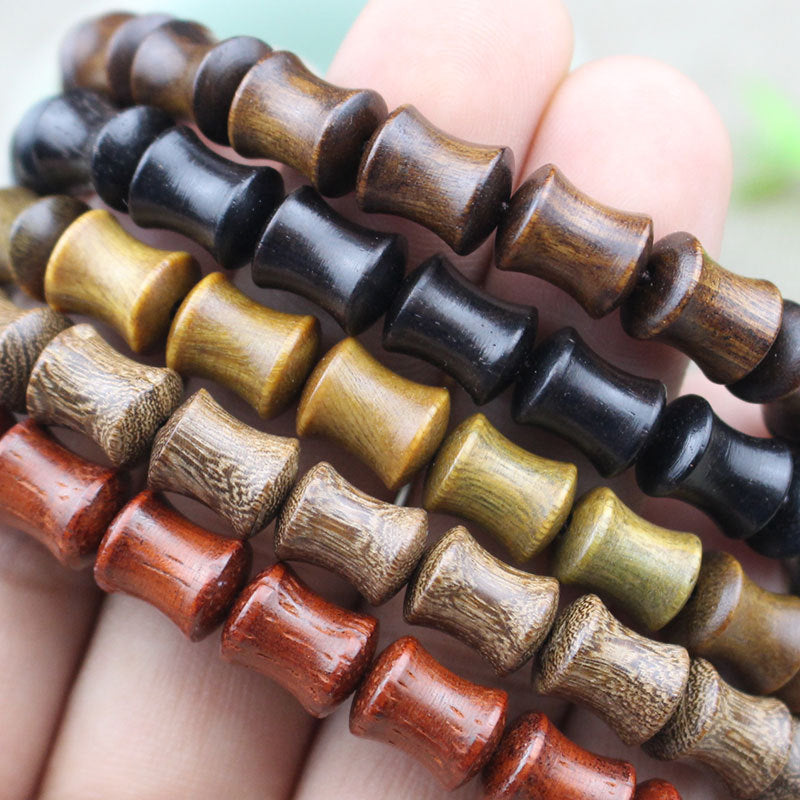 Women's & Men's Green Sandalwood Bamboo Ebony Rosewood Single Bracelet