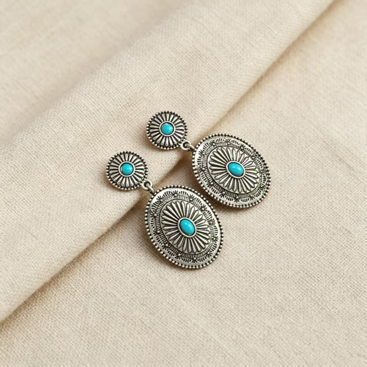 Bohemian Vintage Totem Distressed High Sense Earrings