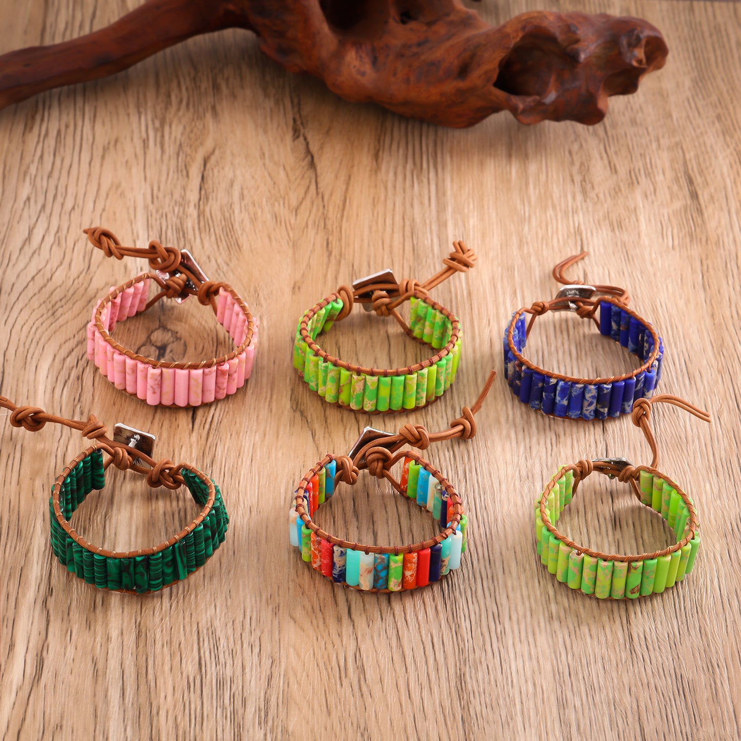 Imitation Handmade Woven Leather String Bohemian Bracelet