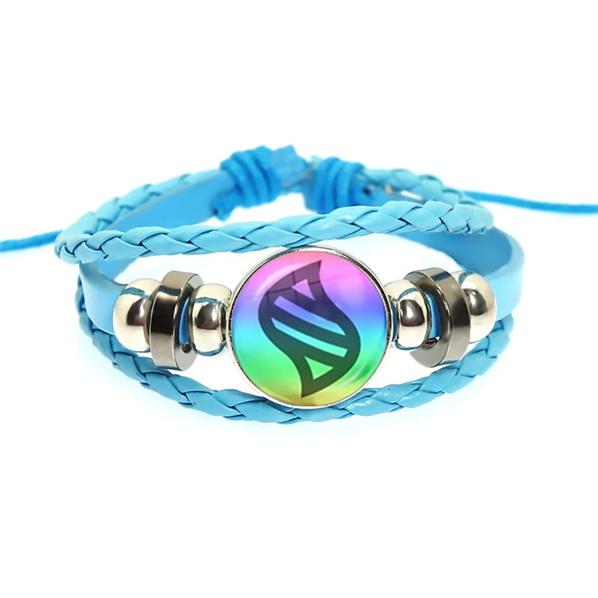 Women's & Men's Leather Time Stone Woven Hand Jewelry Bracelets