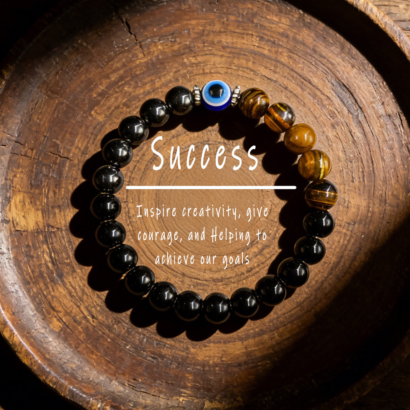 Eye Tiger Magnet Obsidian Double Spacer Bracelets
