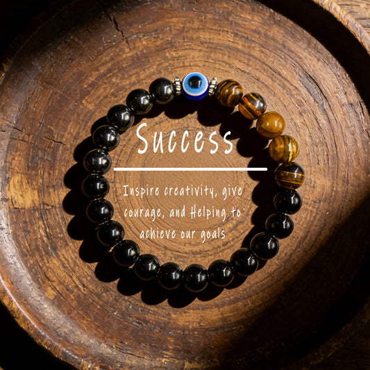 Eye Tiger Magnet Obsidian Double Spacer Bracelets