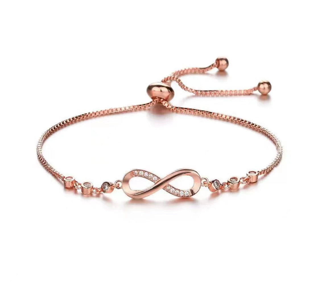 Classic Sterling Sier Infinite Love Loop Bracelets