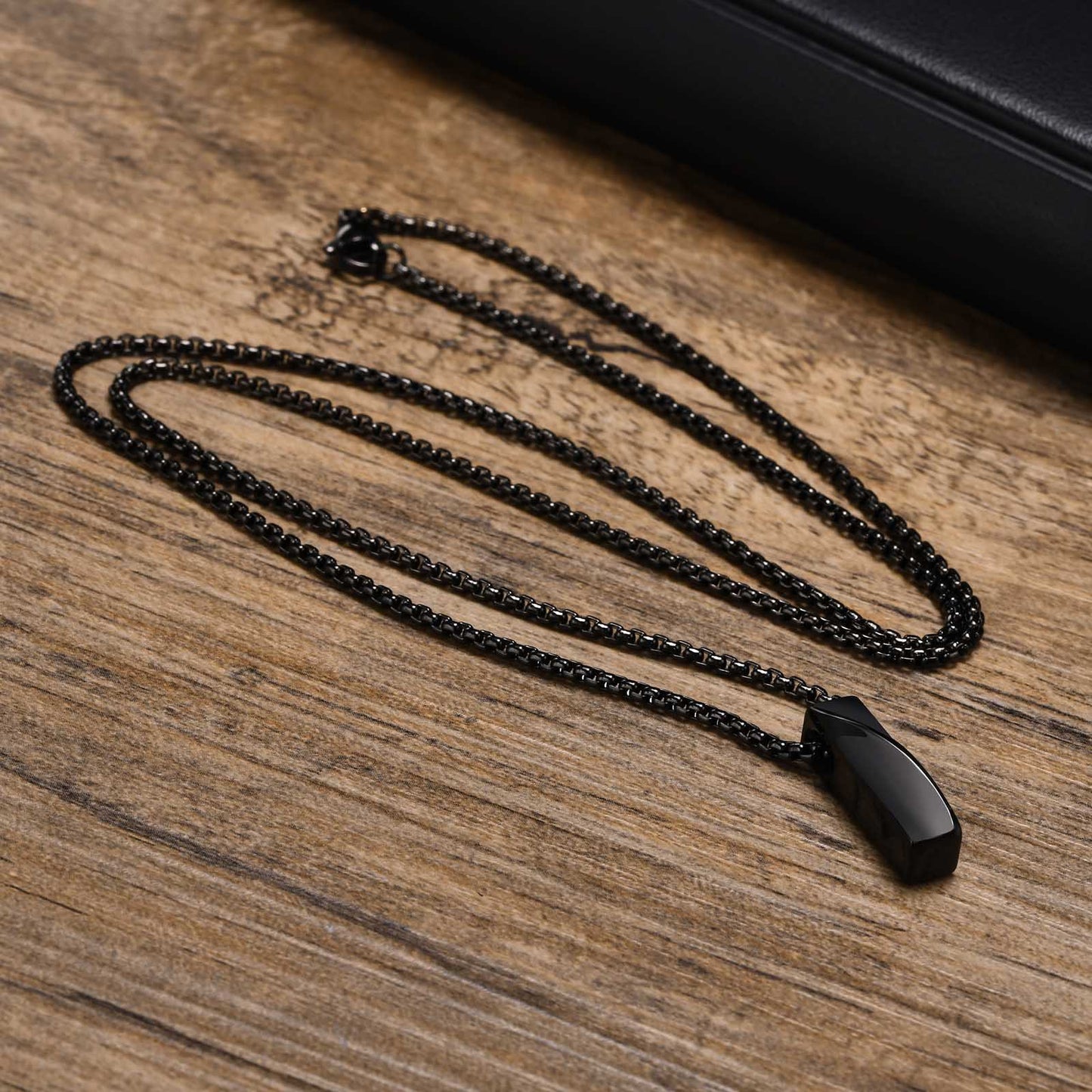 Men's Stainless Steel Long Geometric Mobius Fashion Necklaces