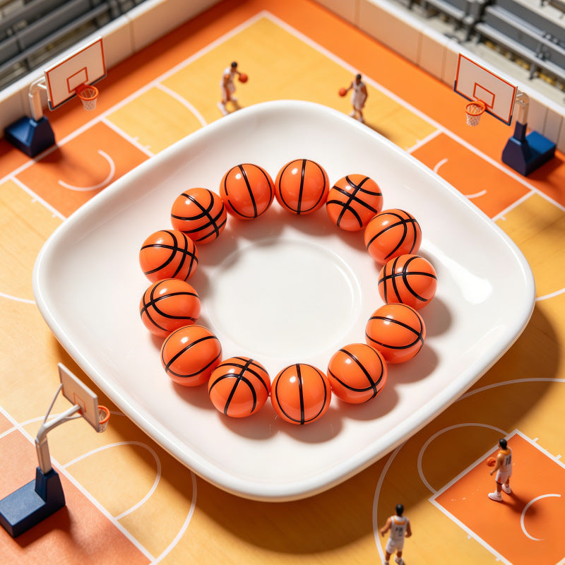 Sports Ball Series Fashion Acrylic Football Basketball Bracelets