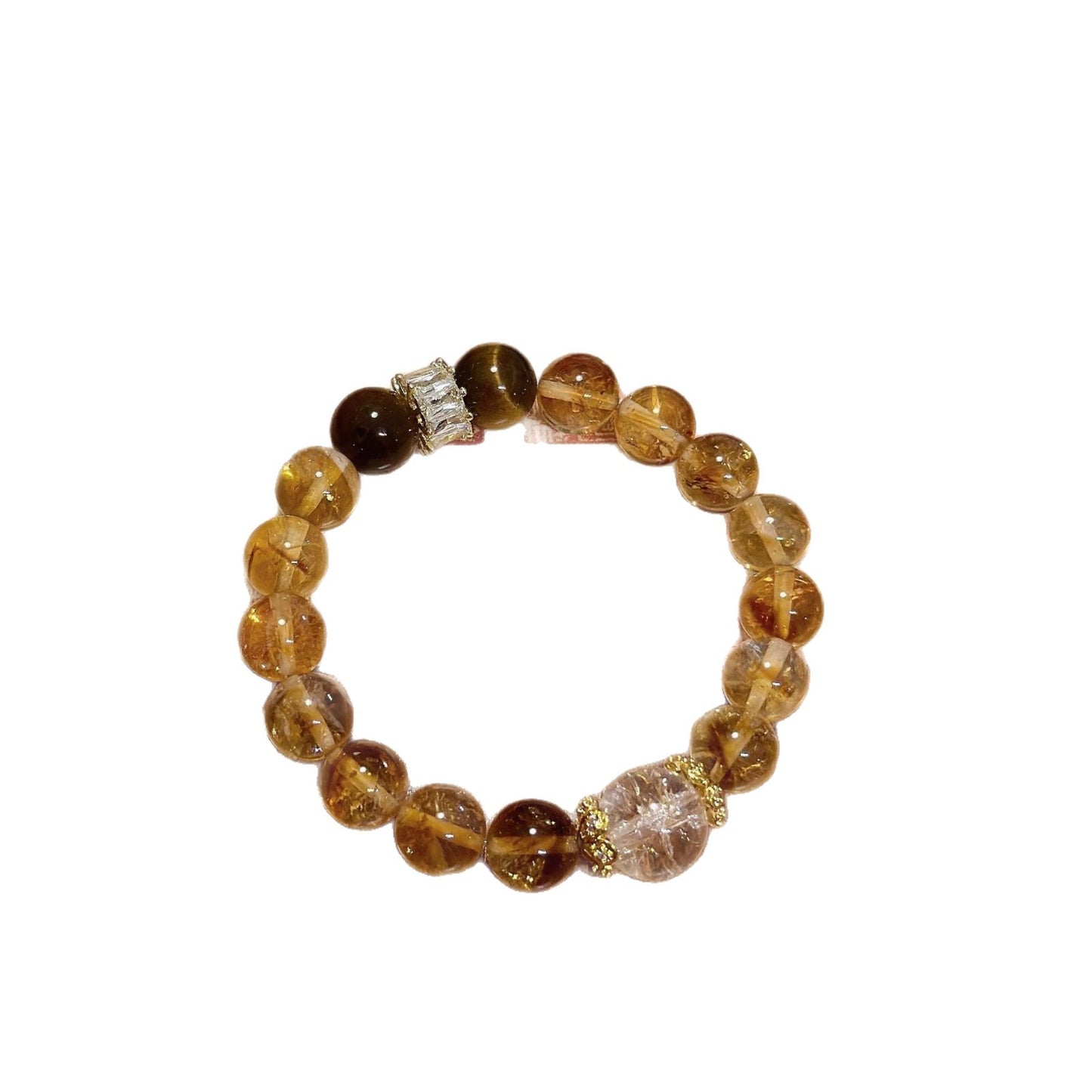 Imitation Yellow Asse Crystal String Beads Female Summer Amethyst Bracelets
