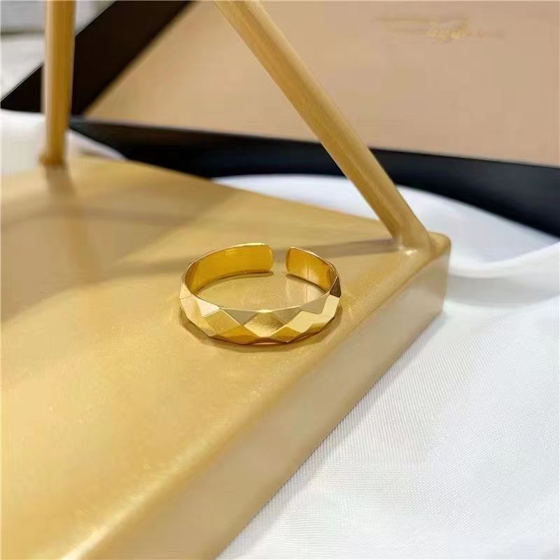 Gold Lucky Four-leaf Clover Opening Adjustable Rings