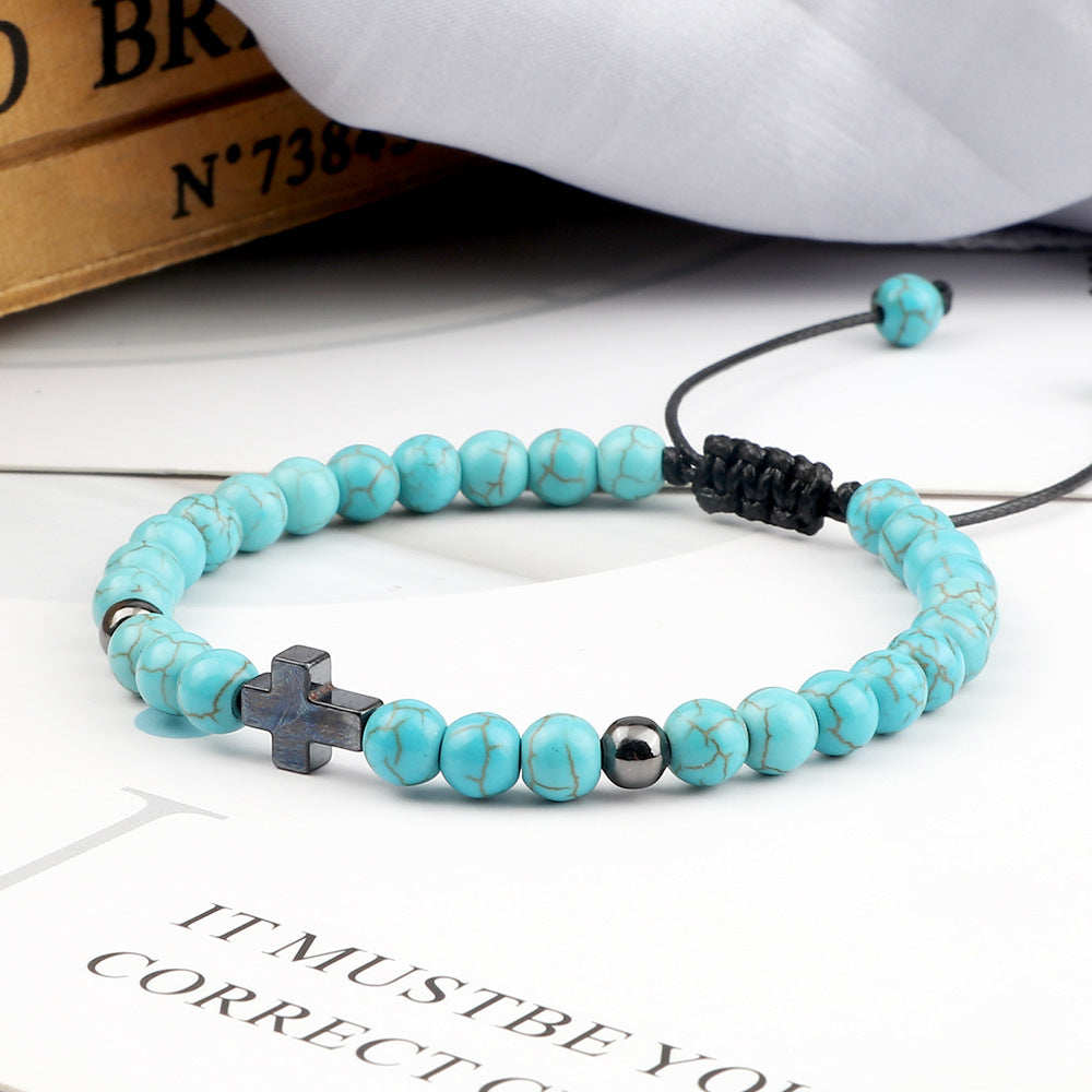 Popular Comfortable Cross Woven Beads Pull Bracelet