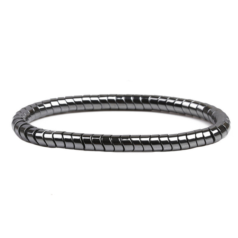 Fashion Stylish Men's Magnetic Haematite Beaded Bracelet