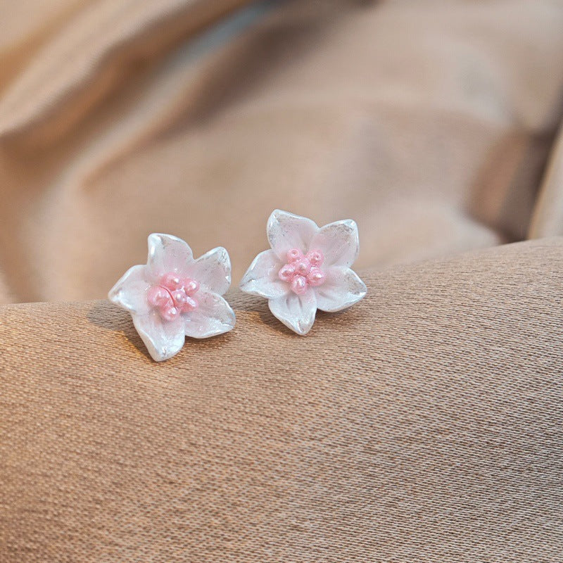 Women's Summer Blue Camellia For Trendy Korean Earrings