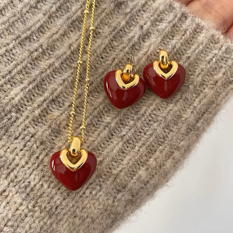 Heart Retro Female Design Sweet High Sense Necklace