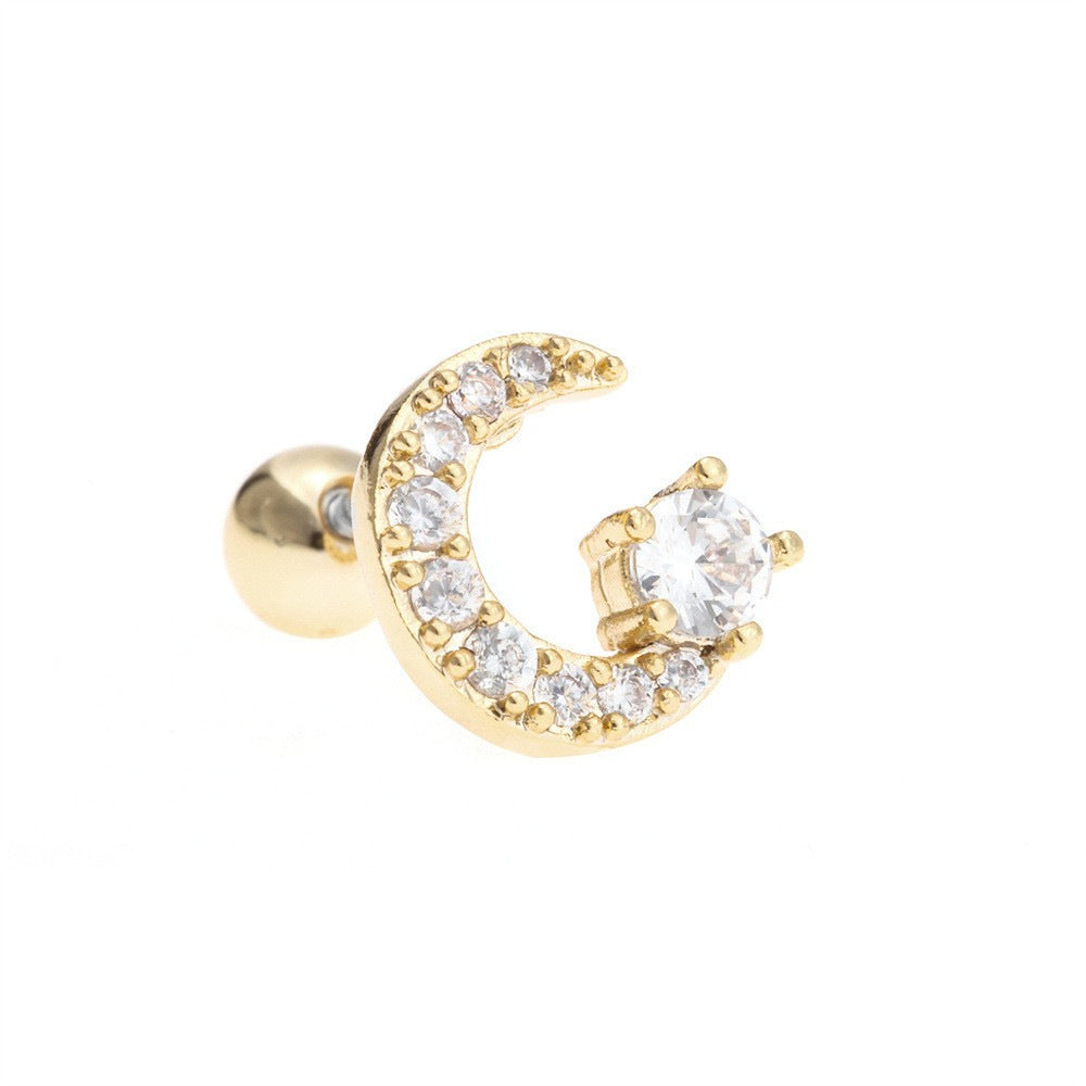 Fashion Trending Color Zircon Elegant Flash Earrings