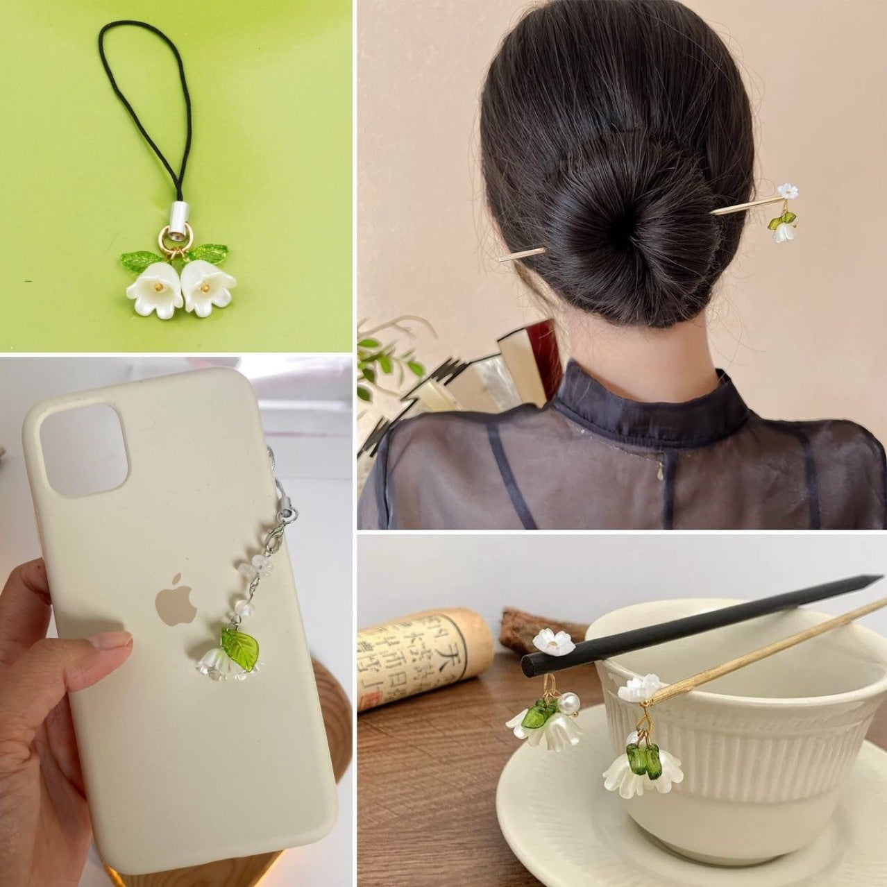 Beaded Flower Handmade Material Retro Hairpin Jewelry Accessories