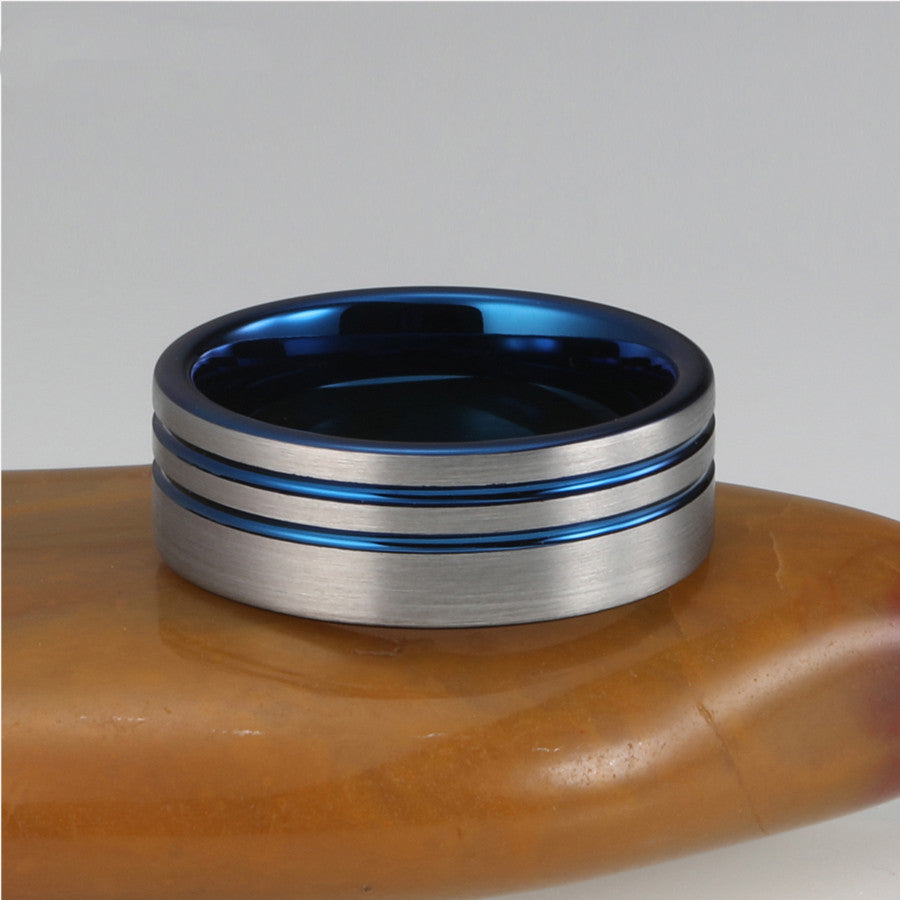 Sell Fashion Creative Inner Blue Double Ring