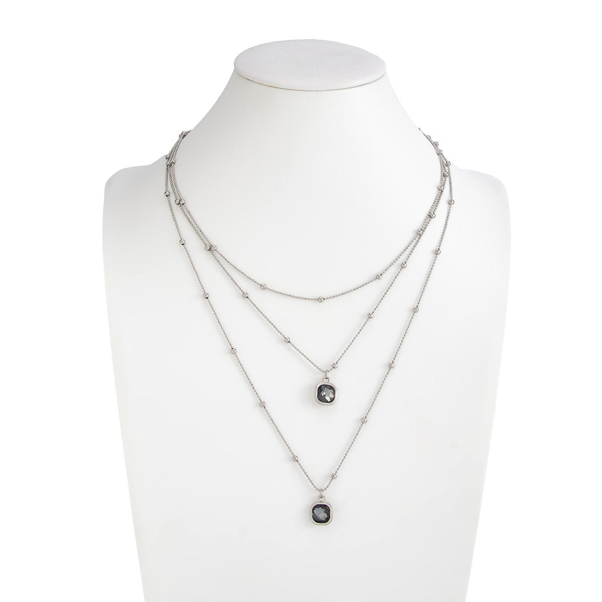 Fashion Design Acrylic Black Diamond Banquet Charm Necklaces