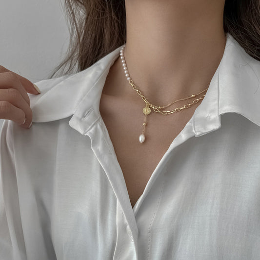 Women's Unique Design Pearl Clavicle Chain Stylish Necklaces