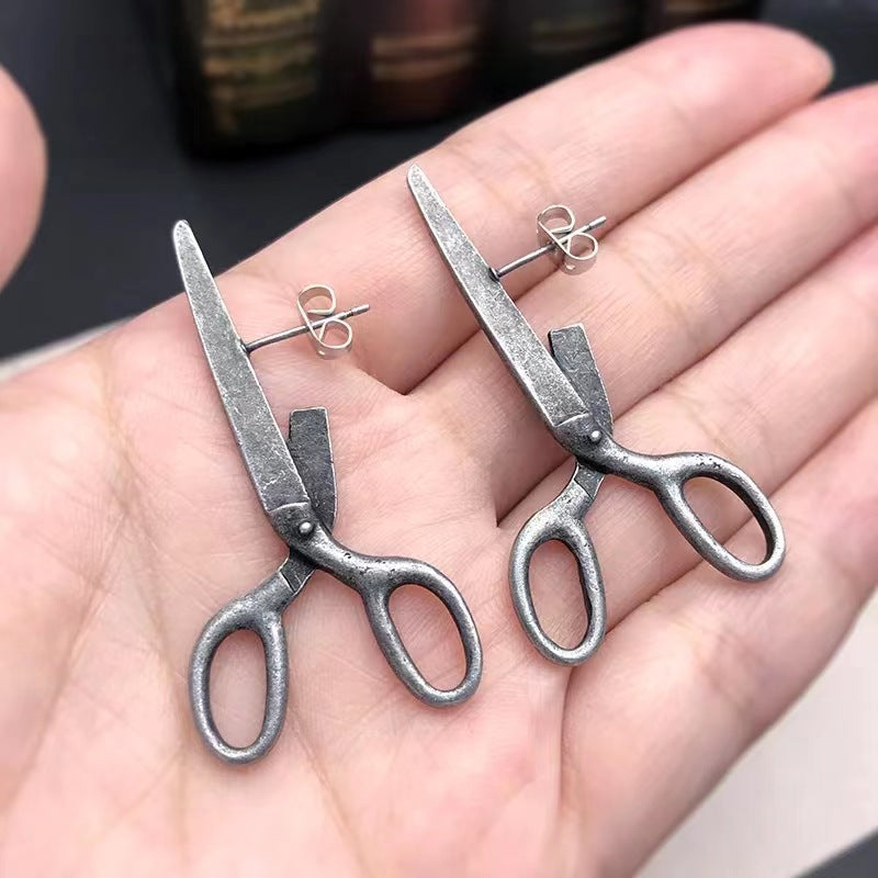 Fashion Retro Scissors Female Creative Personality Earrings