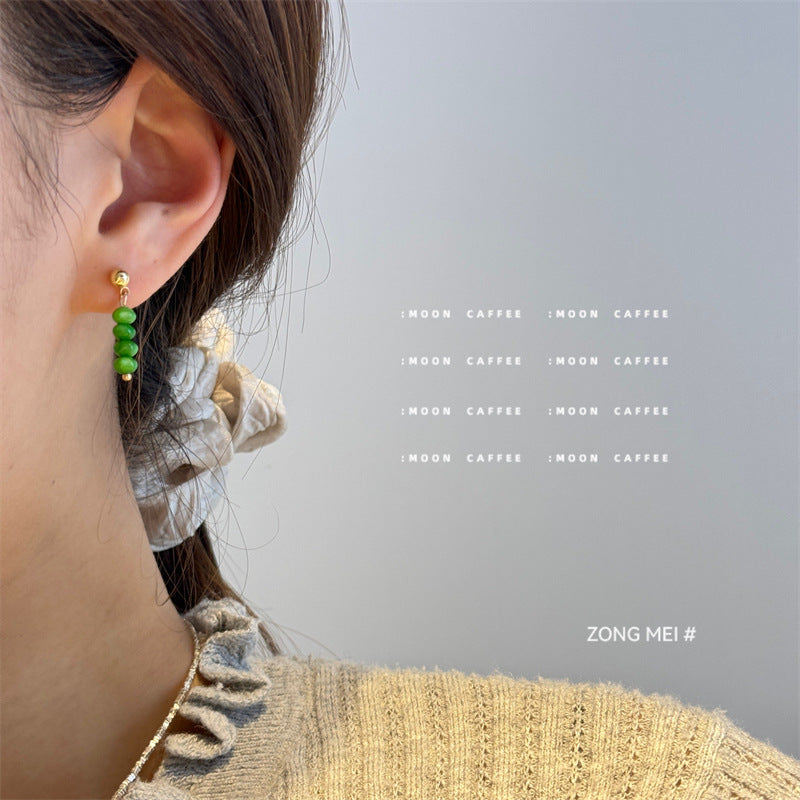 Natural Shell Handmade Sier Pin Female Elegant Earrings