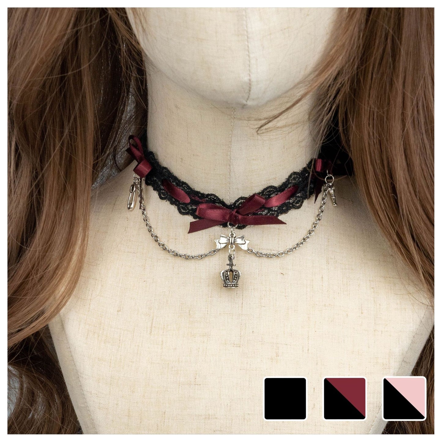 Dark Lolita Handmade Mine Series Black Necklaces