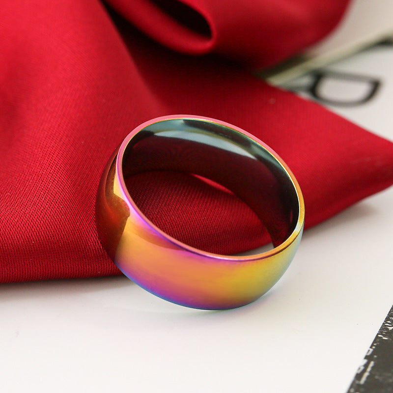 Stainless Steel Style Niche Advanced Light Luxury Titanium Simple Ring