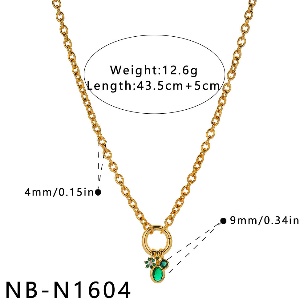 Stylish Stainless Steel Minority Simple Geometric Sun Necklaces