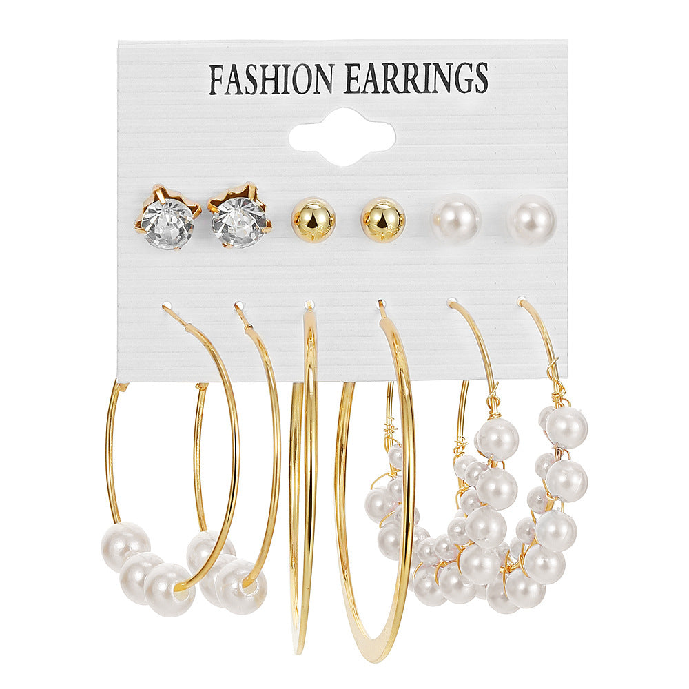Clearance Swing Vintage Pearl High-grade Ear Female Earrings