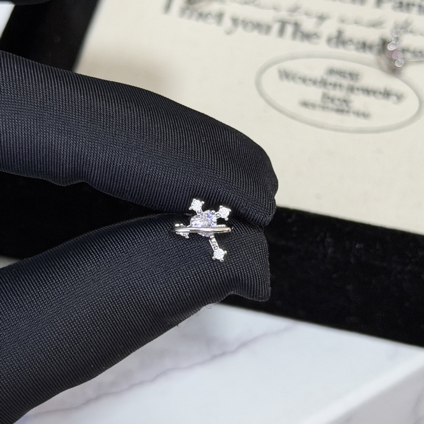 Round Cross Love Personalized Zircon Flat Stud Earrings