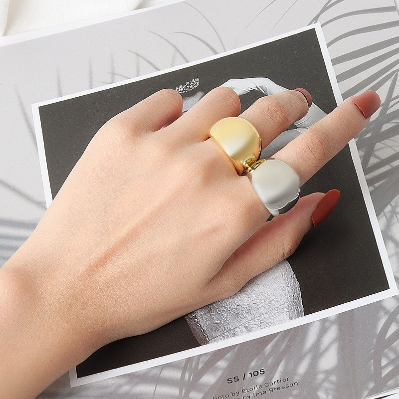 Women's Style Goose Egg Levitated Exaggerated Design Open For Rings