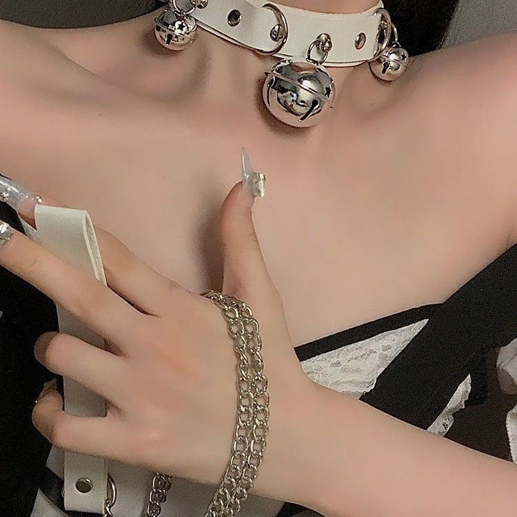 Female Neck Band Chain Black Clavicle Collar