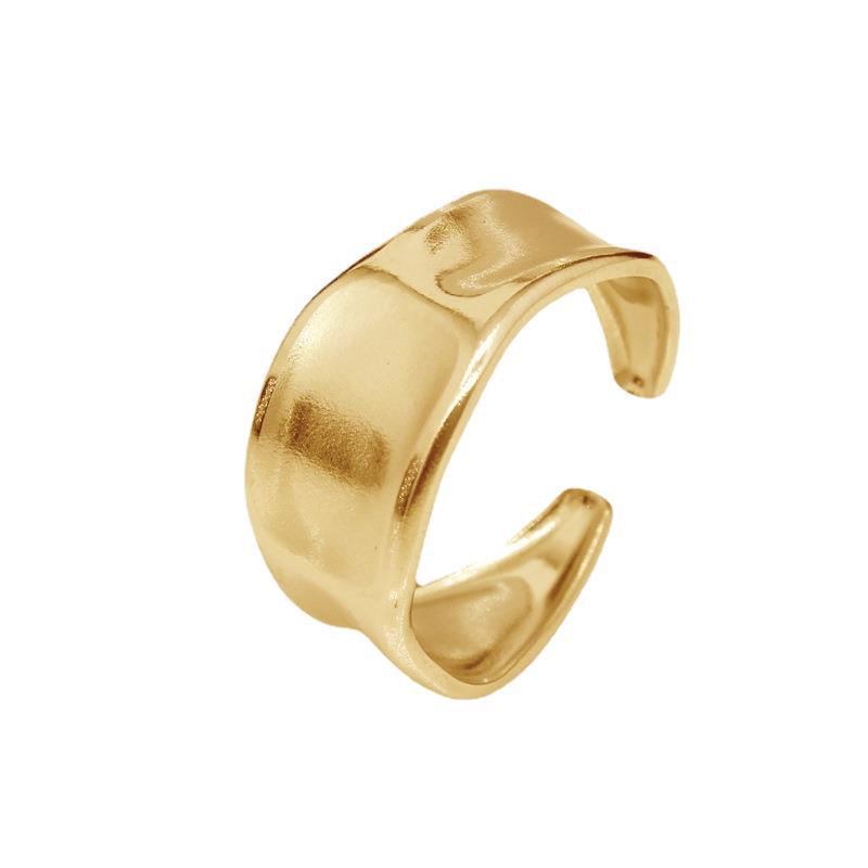 Pleated Titanium Steel Female Open Adjustable Rings