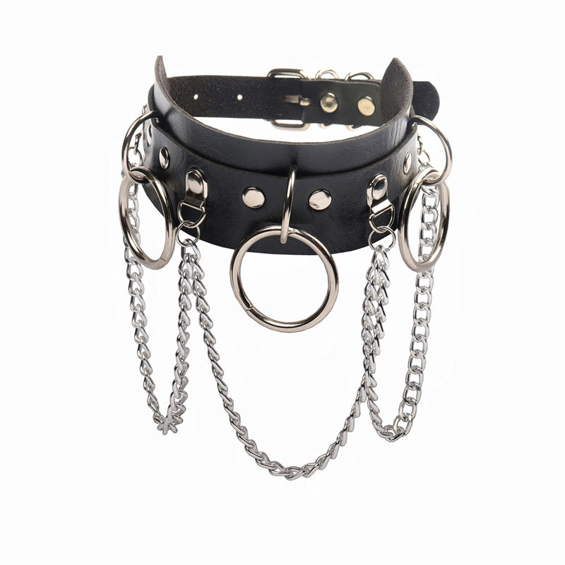 Punk Street Shooting Nightclub Chain Clavicle Bandana Necklaces