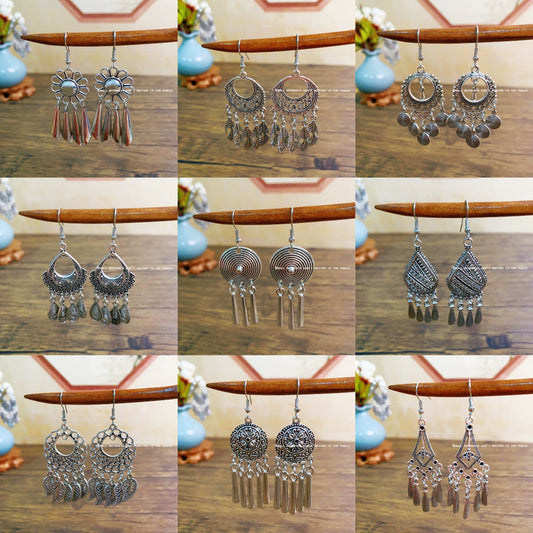 Yunnan Minority Female Retro Temperament Nostalgic Earrings