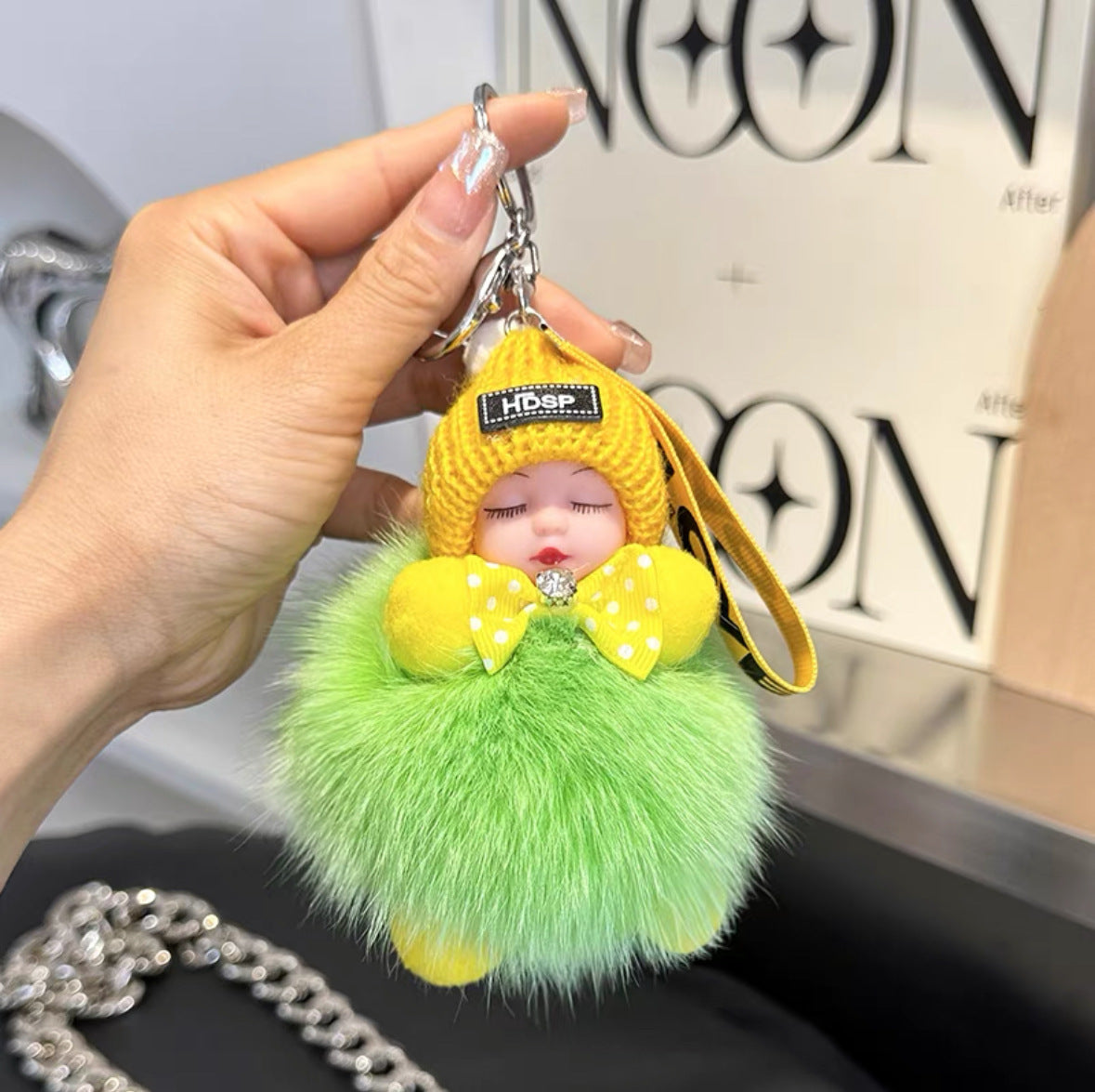 Fox Fur Doll Car Key Decoration Rings