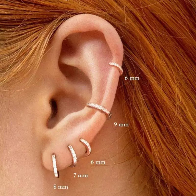 Women's Ear Clips Micro Inlaid Zircon Design Sense Earrings