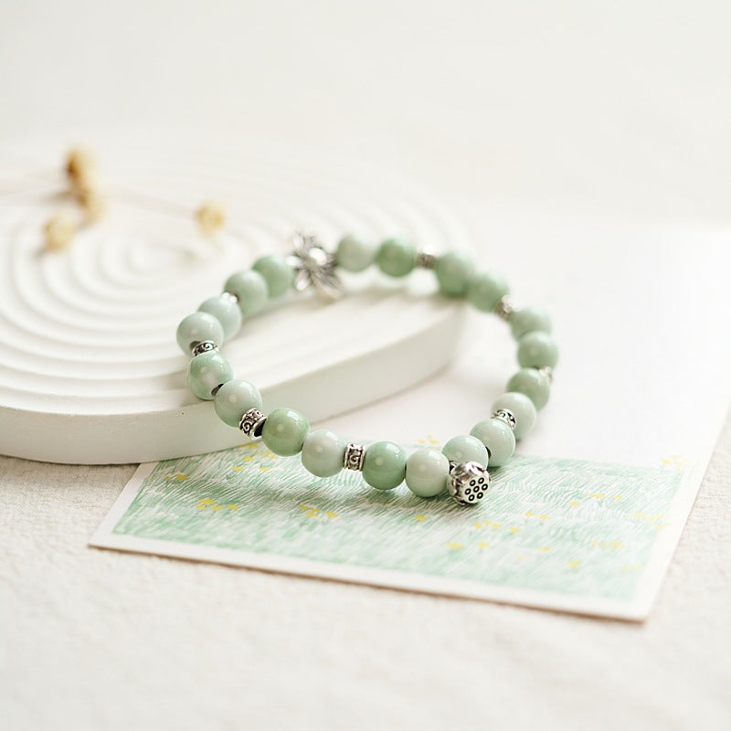 Mint Mamba Color Ceramic Chinese Style Simple Fresh Bracelets