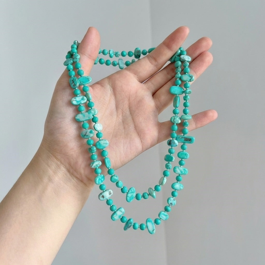 Women's Beaded Personal Bohemian Ethnic Style Fashion Sweater Necklace