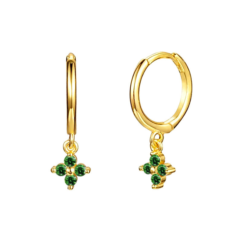 Women's Sier Needle Eardrop Retro Fashion Geometry Pattern Earrings